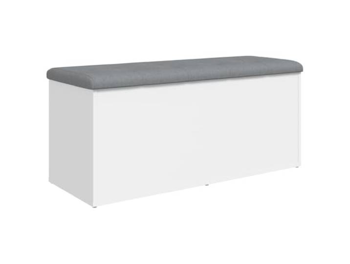 HBBMGYD Aufbewahrungsbank, weiß, 102 x 42 x 45 cm, Holz, Holz Eingangsbank, Spielzeugtruhe, gepolsterte Sitzfläche, Scharniere, 110 kg, Flur, Wohnzimmer