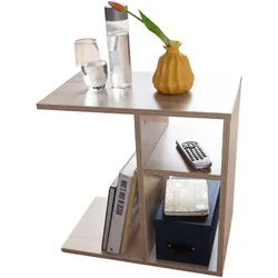 BEISTELLTISCH Holz Modern Eckig, Sonoma 30x50x50 cm