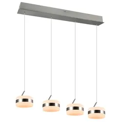Trio LED-Pendelleuchte Dios Metall Silber