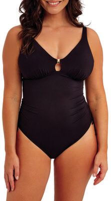 Plus Size Women's MERISSA NON WIRED PLUNGE SWIMSUIT by Fantasie Swim in Black (Size XS)