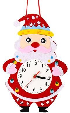 Snug & Styled DIY Kids Cartoon Clock Handmade Educational Time Teaching Toy random Christmas Style