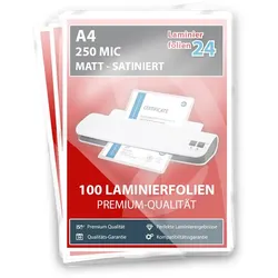 Laminierfolien A4, 2 x 250 Mic, matt