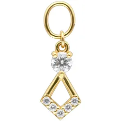 18 Karat Gold Anhänger für Clicker MOISSANIT-KRAWATTE