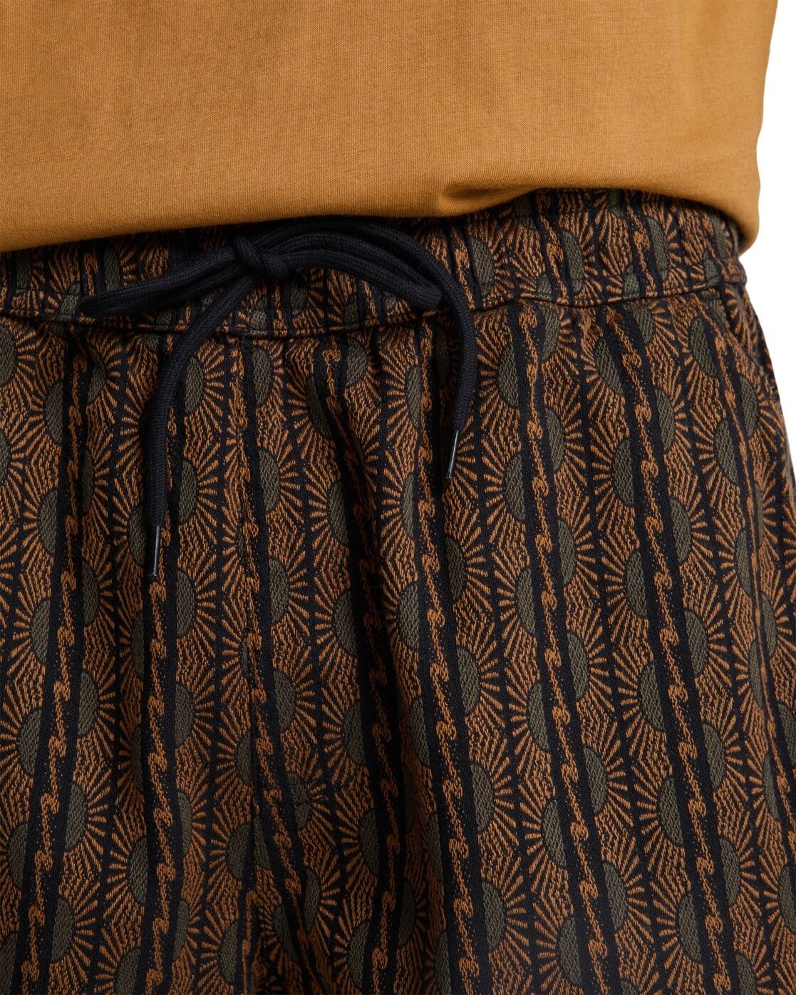 Shorts QUIKSILVER "Taxer Jacquard Horizons", Herren, Gr. L, Normalgrößen, braun (schwarz horizons), Obermaterial: 100% Baumwolle., Hosen Shorts