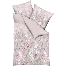Kaeppel, Bettwäsche, Biber Bettwäsche Lily rosenholz (Bettwäsche Set, 135x200 cm + 80x80 cm)