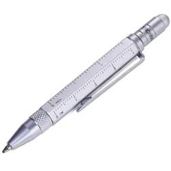 TROIKA® Kugelschreiber LILIPUT TOOL PEN silber 1.0 mm Schreibfarbe: schwarz