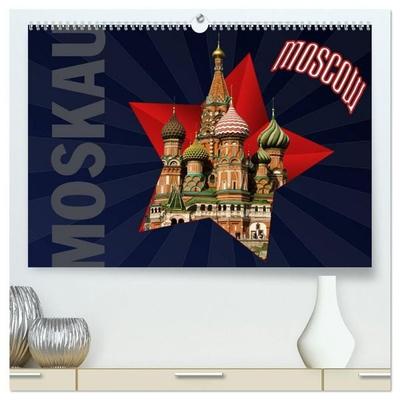 Moskau - Moscow (hochwertiger Premium Wandkalender 2027 DIN A2 quer), Kunstdruck in Hochglanz