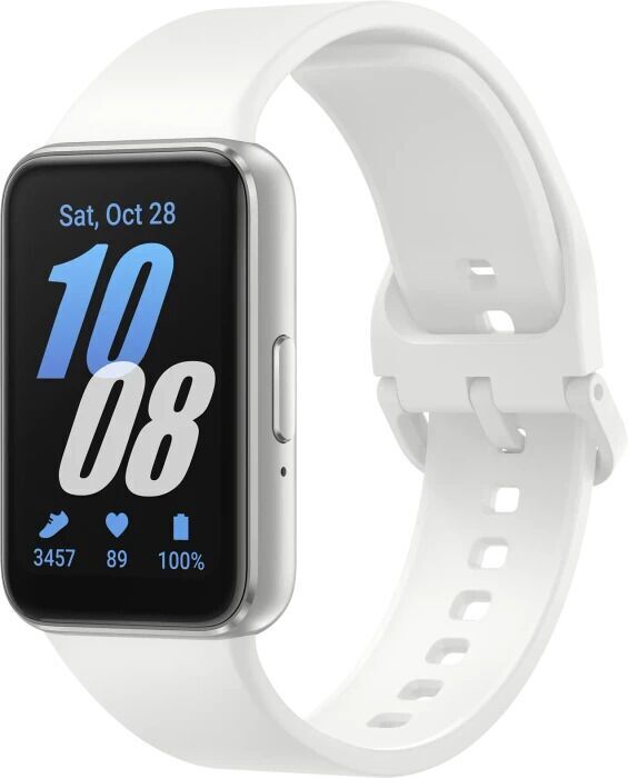 SAMSUNG Galaxy Fit3 Fitness Tracker (2024)   Silver   White - Refurbished