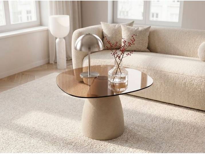 Couchtisch Filo Braun Glas