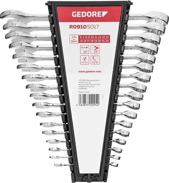 GEDOREred Ring-Maulschlüssel-Satz R09105017 3300994 17-teilig