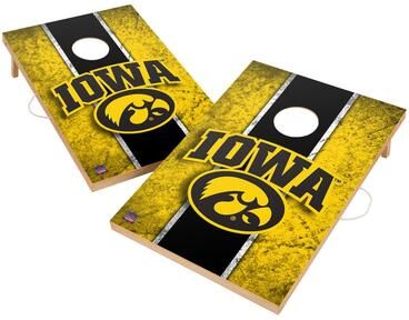 Skip's Garage Vintage Iowa Hawkeyes Regulation 2x4 Cornhole Set