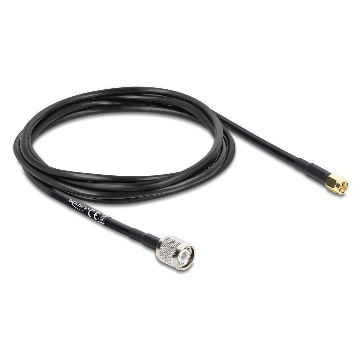 Delock Antennenkabel TNC Stecker > SMA Stecker RG-58 C/U 1,5 (Antennenkabel) (91359)