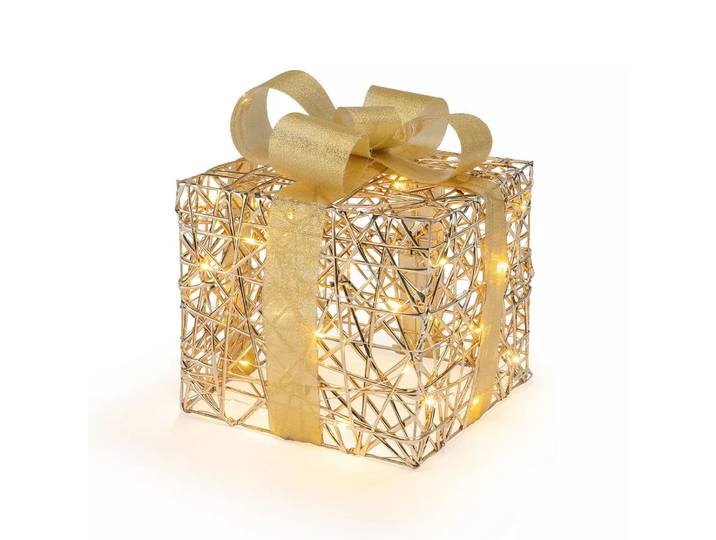 STT - LED Weihnachtsdekoration, 25X25X25CM, Goldfarben