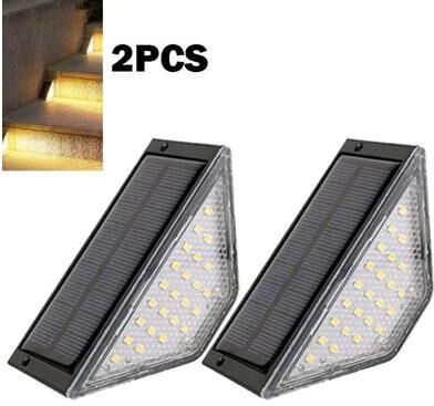 Uplift Picks Solar Triangle Step Lights For Waterproof Outdoor Stair Pathway Illumination Decor 2 Pcs warm Light