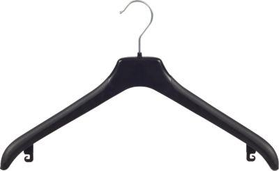 Kunststoffkleiderbügel NF44, ohne Steg, B 440 mm, schwarz