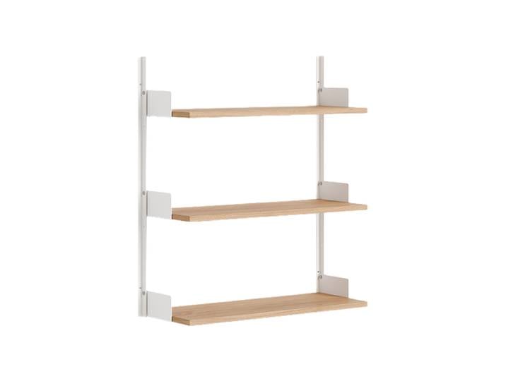 Modulers Design Wandregal „New Works 900“ Eiche / Weiss