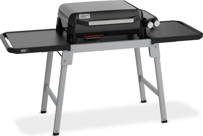 Slate GP Premium Plancha, 56cm , Gasgrill schwarz, inkl. Klappbarer Grilltisch