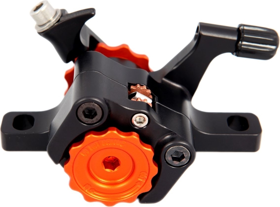 Paul Component Klamper Scheibenbremse PM/IS, Long-Pull, black/orange