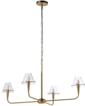 Renwil "Maite 78"" Height Ceiling Fixture, Plated Dark Antique Brushed Brass - 42 x 11 x 42"