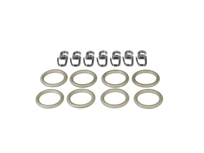 Liedeco Gardinenringe für Gardinenstangen mit FLH Landhaus, ø16mm, 8 Stk weiß gold