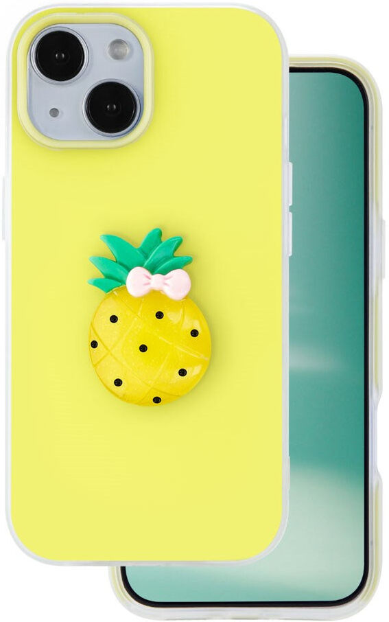 iPhone 14 TFO 3D Frugt Case - Ananas