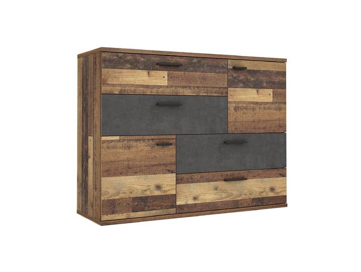 Kommode Old Wood - grau 125 cm - SKIVE