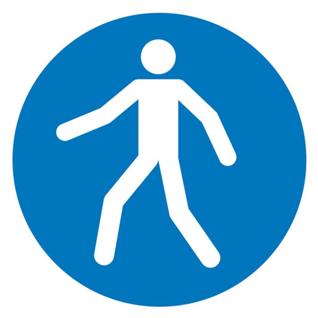 SafetyMarking Gebotsschild Fussgängerweg benutzen (21.A7382)