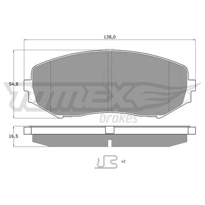 TOMEX BRAKES Bremsbelagsatz, Scheibenbremse TX 14-92 Vorderachse für Suzuki