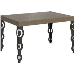 Itamoby Karamay Ausziehtisch 140/224x80cm Taubengrau mit anthrazitfarbenen Beinen