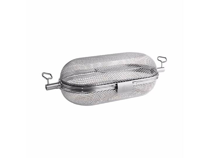 Burnhard Grillkorb für Drehspiess [5.8 L] – Grillschale/Grillpfanne/Grillgeschirr – edelstahl