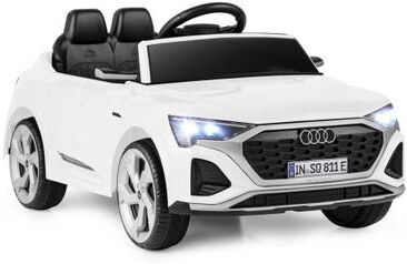 Costway 12V Kids Ride on Car Licensed Audi SQ8 with Remote Control and 3 Speeds-White