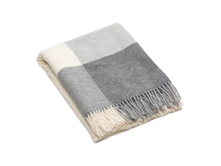 Plaid Jarik, Johann Jakob, beige/grau, Merinowolle