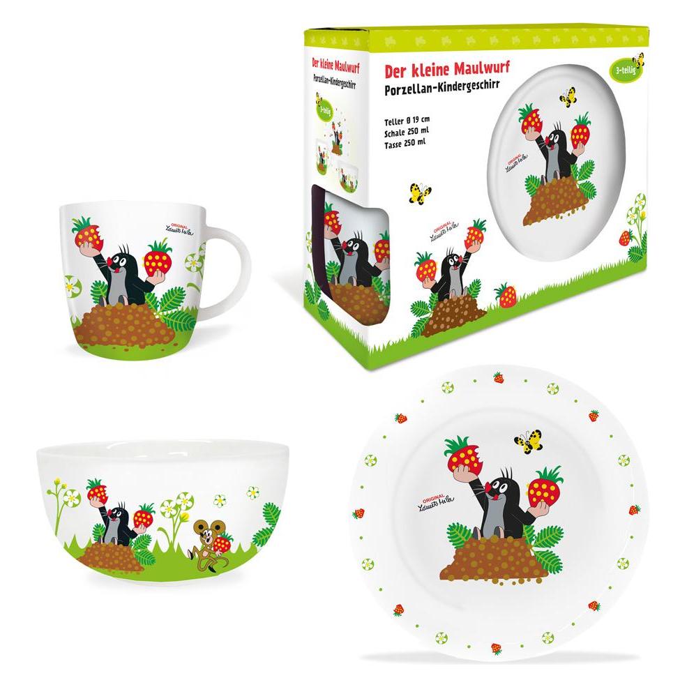 Trötsch Geschirrset Maulwurf Erdbeere 3-teilig (80163N)