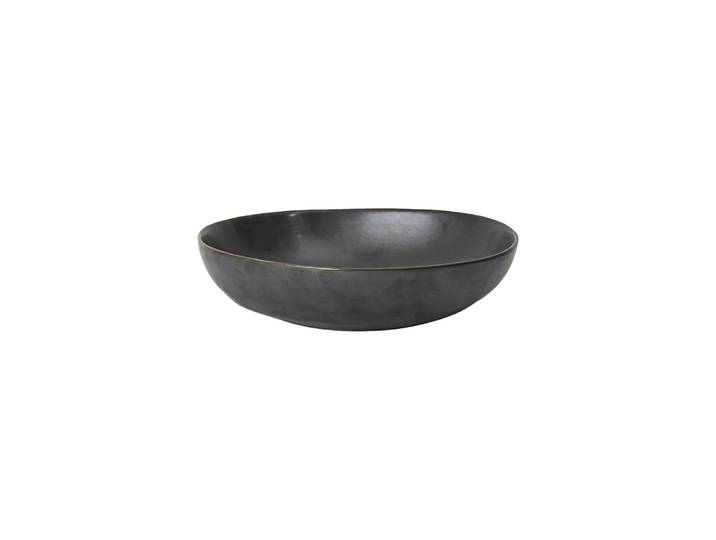 Ferm Living - Assiette creuse Flow - Noir - Grès émaillé