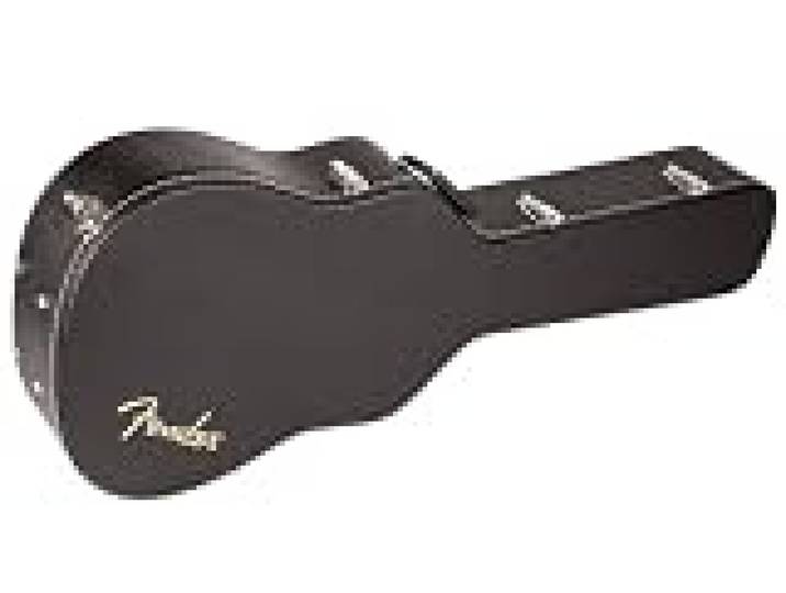 Fender Étui Rigide Dreadnought Guitare Acoustique Noir Protection Convient aux guitares dreadnought 6 et 12 cordes, rembourrage en mousse de 2,5 cm, doublure épaisse en peluche