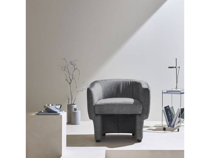 Fauteuil relax aux formes arrondies gris foncé