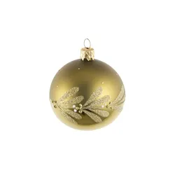 Weihnachtsbaumkugel   , gold , Glas,Aluminium Ø: 7