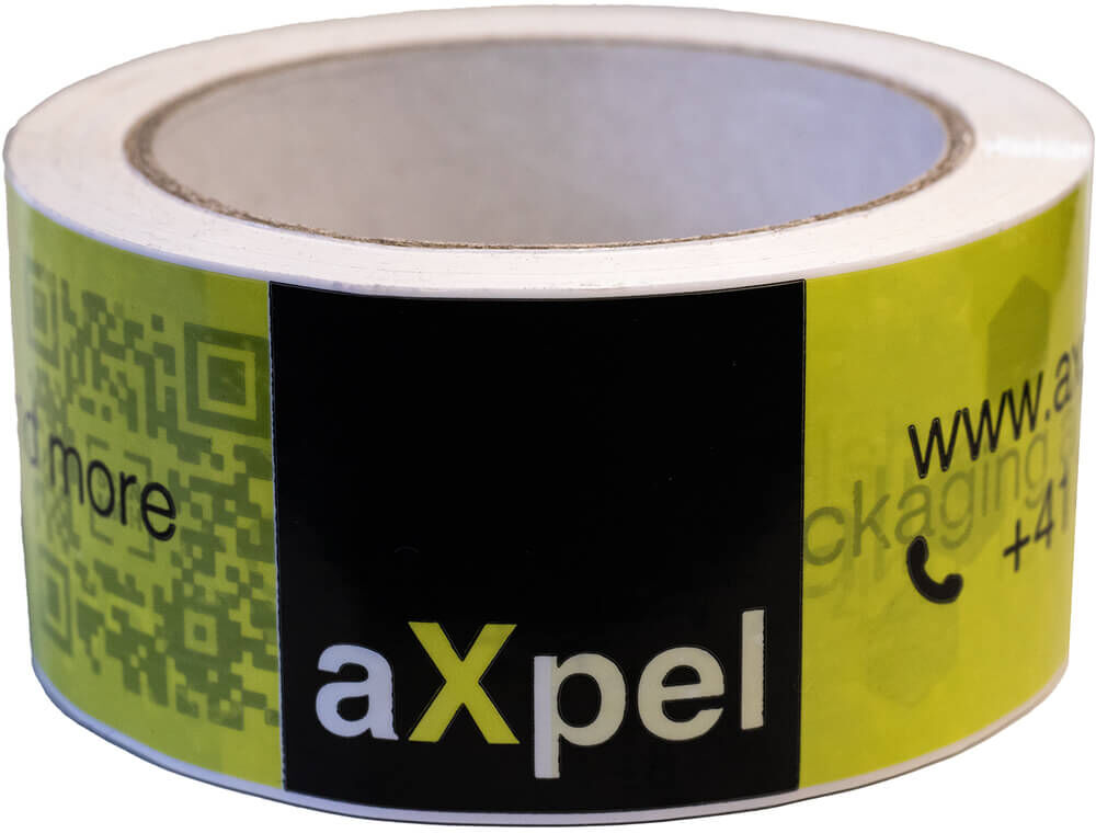 aXpel Klebeband PVC bedruckt 50mm x 66m 2-farbig weiss 53my