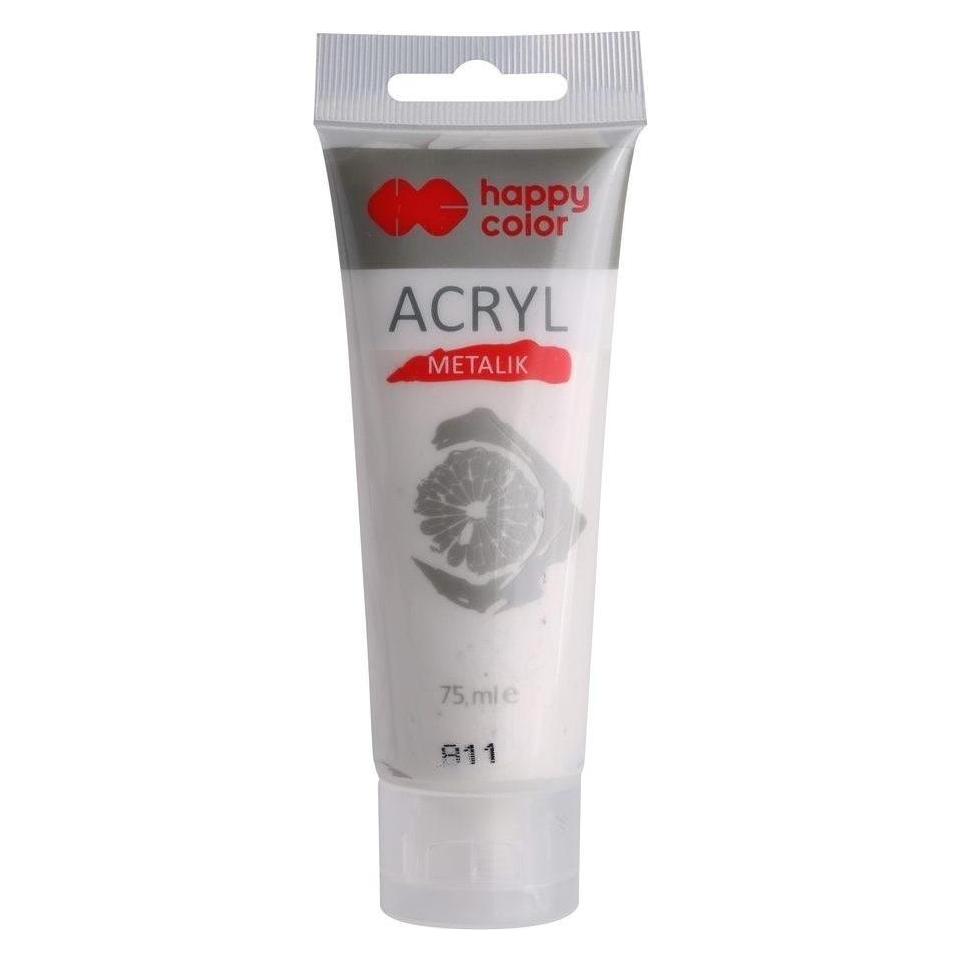 Happy Color Acrylfarbe 75 ml satiniertes Silber COLOR (75 ml) (40937455)