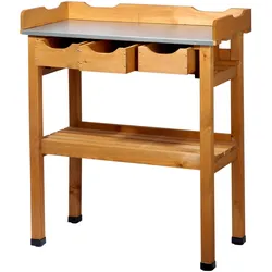 Tchibo - Pflanztisch mit Schubladen - 80x40x90cm - naturfarben -