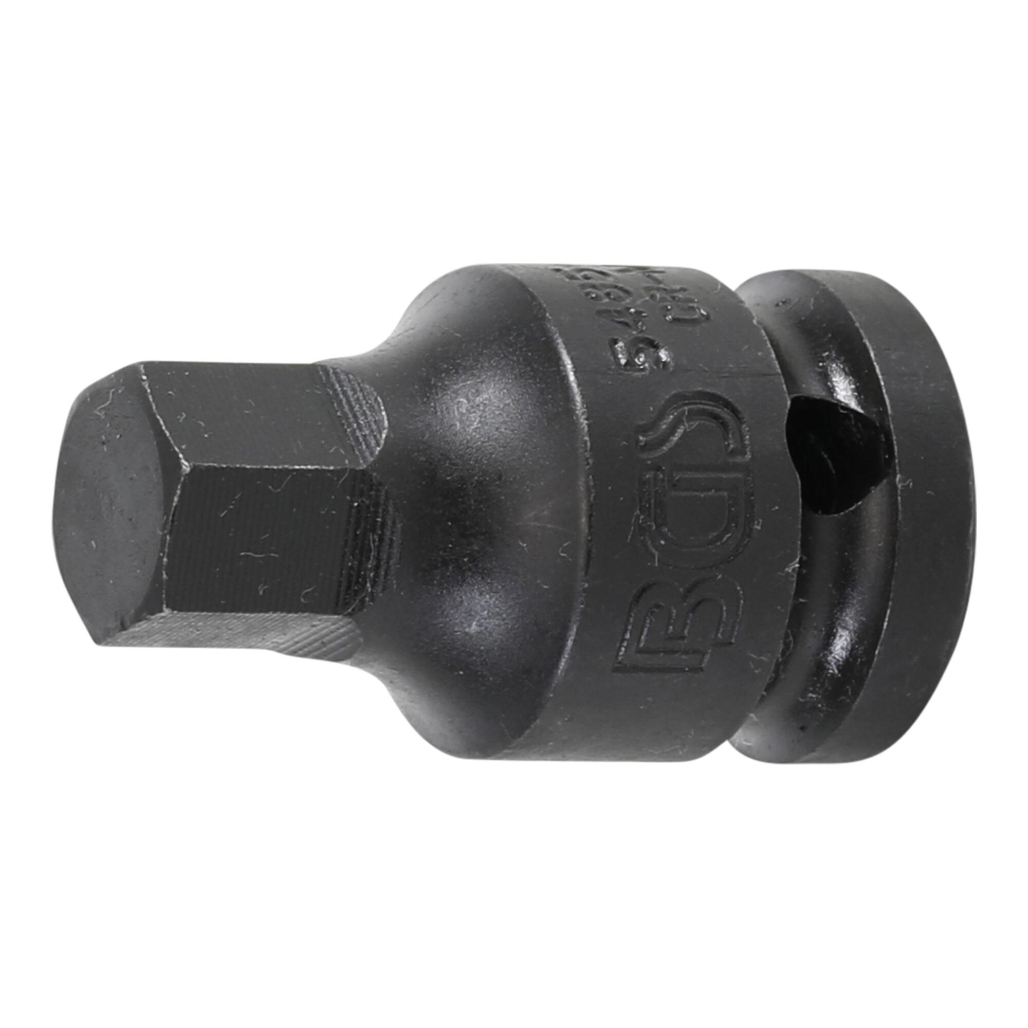 BGS Kraft-Bit-Einsatz 5485-13, Antrieb Innenvierkant 12,5 mm (1/2"), Innensechskant 13 mm ; BGS technic)