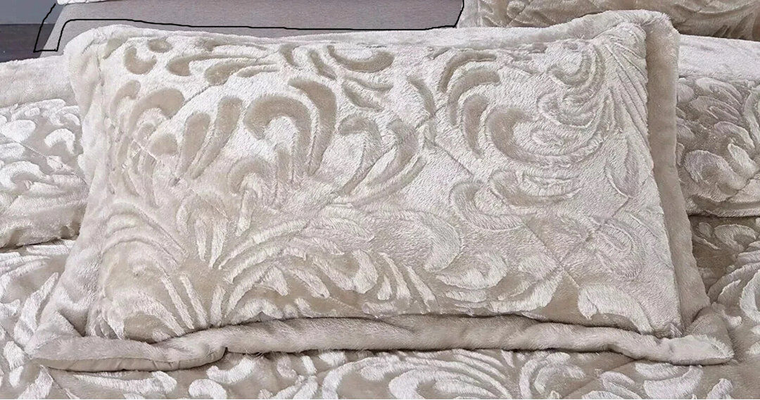 ZASH LONDON Bedspread with Pillow Shams Included Beige Double Bedspread + 2 Standard Shams