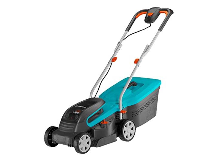 Tondeuse gazon ss fil PowerMax Gardena 32/36V P4A\, ss bat : Tondeuse à gazon pr surfaces 200 m²\, larg coupe 32 cm\, cap bac 30 l\, haut coupe 20 à 60 mm\, sys Cut and Collect (14621-55)