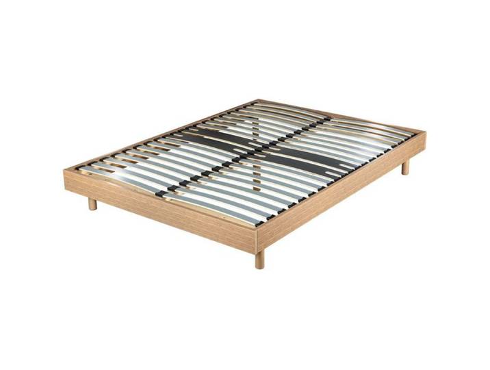 DREAMKIT - Sommier à Assembler 140x190 Finition Chêne Moyen