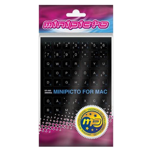Minipicto keyboard sticker EST/RUS KB-MAC-EE-RU-BLK, black (KB-MAC-EE-RUKB)