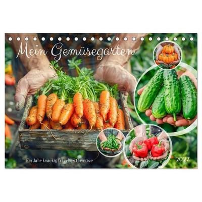 Mein Gemüsegarten - Ein Jahr knackig frisches Gemüse (Tischkalender 2027 DIN A5 quer), CALVENDO Monatskalender