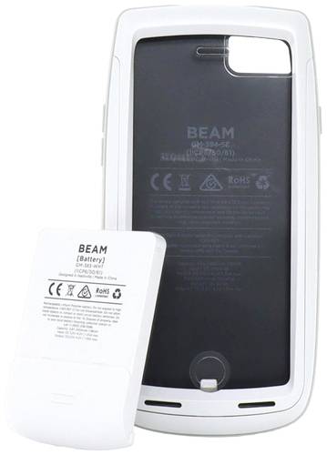 Beam Mobile Healthcare Case Backcover Apple iPhone SE (2022), iPhone SE (2020) Weiß integrierter Akku, Stoßfest GM-394