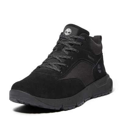 Schnürboots TIMBERLAND "VOYAGER PARKMID LACE UP SNEAKER", Herren, Gr. 43,5, schwarz (schwarz suede), Leder, Schuhe Schnürboots, Winterschuhe, Sneakerboots, Winterboots