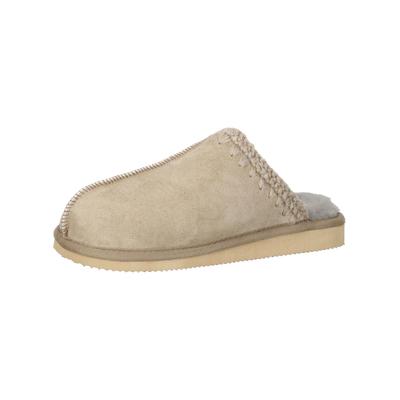 Hausschuh SHEPHERD "Shepherd Hausschuhe Veloursleder", Damen, Gr. 40, stein, Veloursleder, Schuhe Hausschuh
