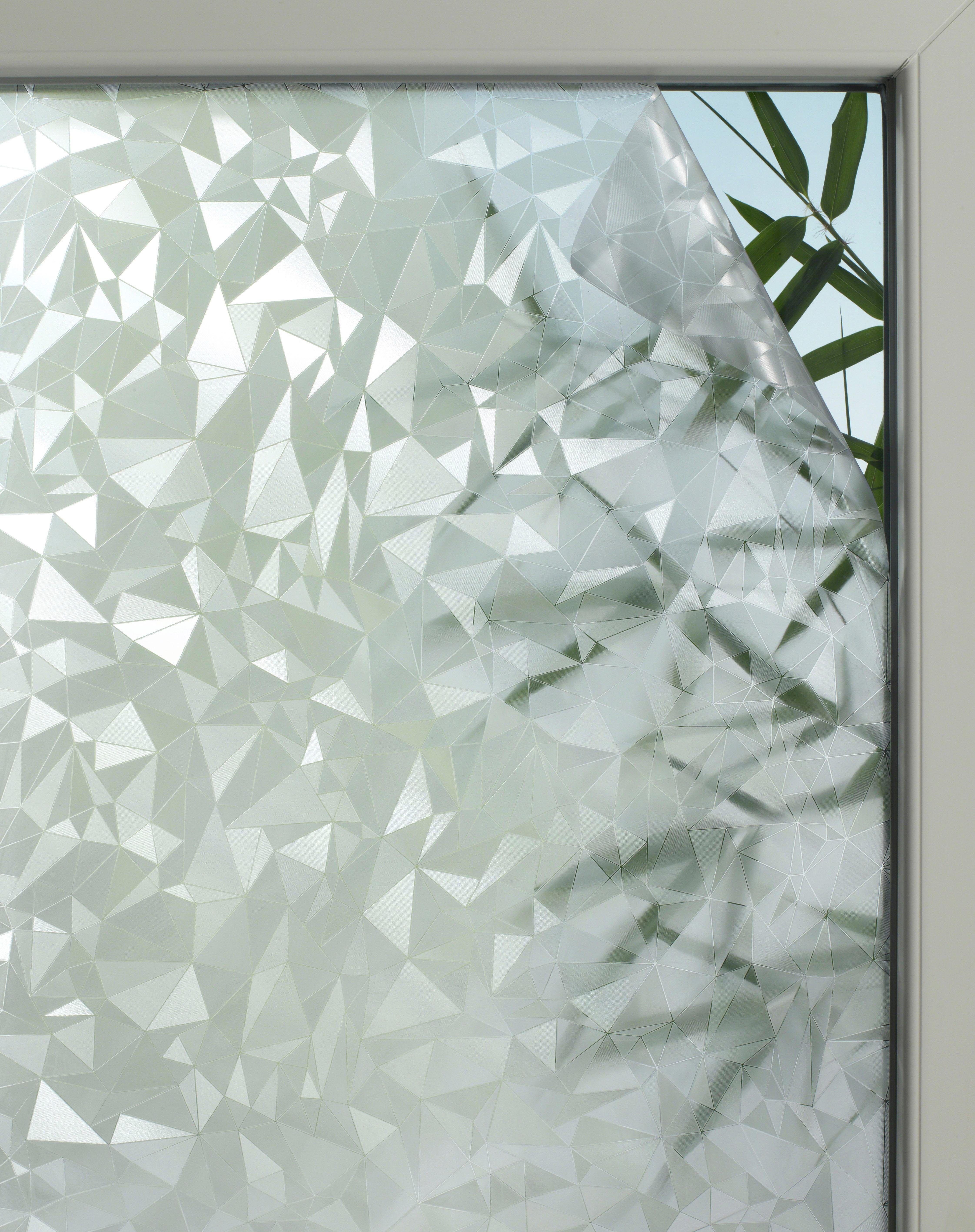 Fensterfolie GARDINIA "Graphic 50" Gr. 3, transparent (halbtransparent), B:90cm L:150cm, PVC, Fensterfolien, Fensterfolie, 90% UV-Schutz halbtransparent B/L: 90cm x 150cm